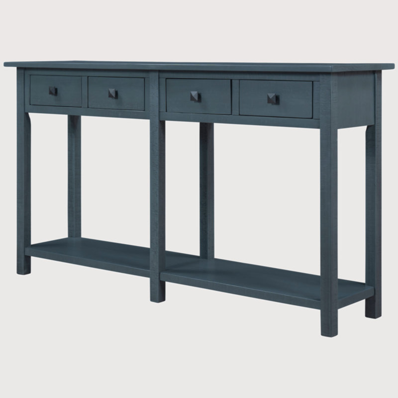 Console de table d'entrée Trissa, Bleu marine antique