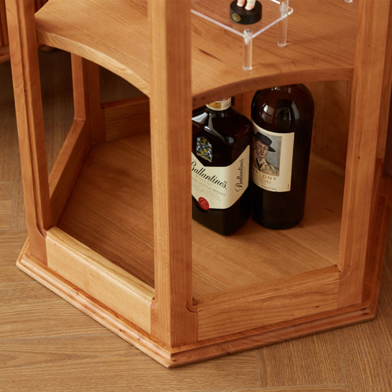 Armoire de coin en bois de cerisier