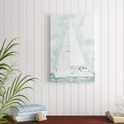 Doux voilier II par Emma Scarvey - reproduction d'art sur toile tendue
