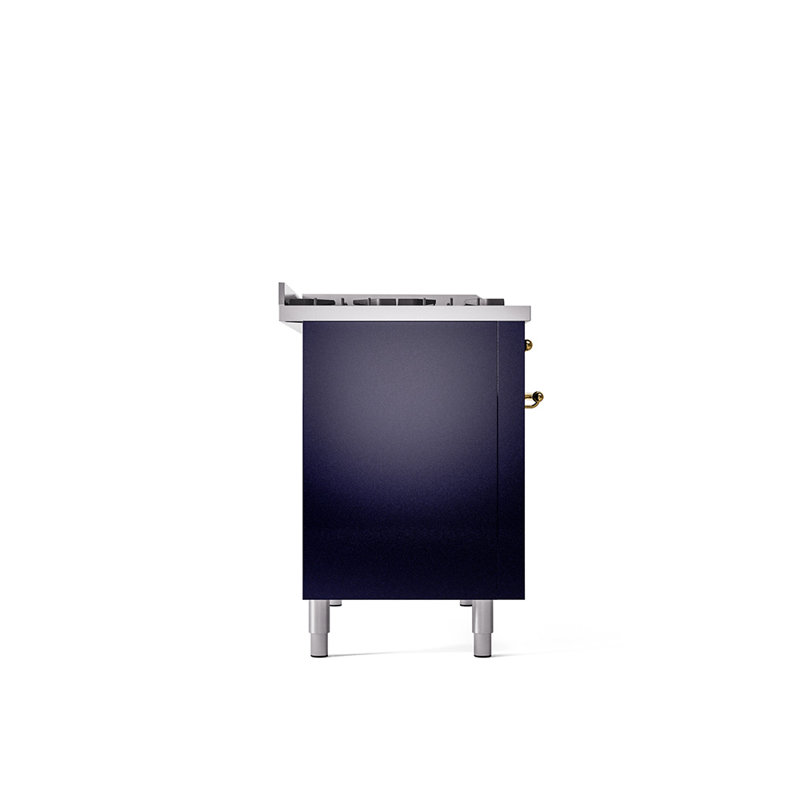 ILVE Nostalgie II, cuisinière à double combustible de 48 po, 8 brûleurs, plaque chauffante, Propane liquide
