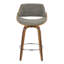 Tabouret de bar et de comptoir Palmona à hauteur fixe avec pieds en bois courbé et repose-pieds rond (ensemble de 2)-90954847-90954869