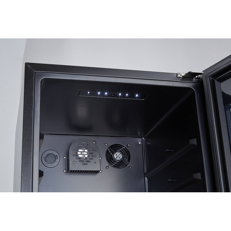 Afidano 850 Count Cigar Humidor Cabinet Exterior in Steel, Temperature and Humidity Control with Touch Panel