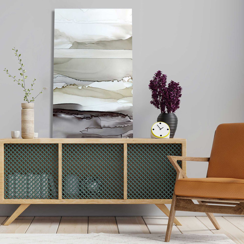 Shifting C Courants II - peinture sur toile tendue, L 18 po x H 30 po, Toile tendue