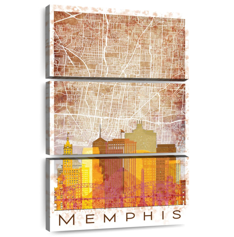 Aliaz Memphis Skyline City Map