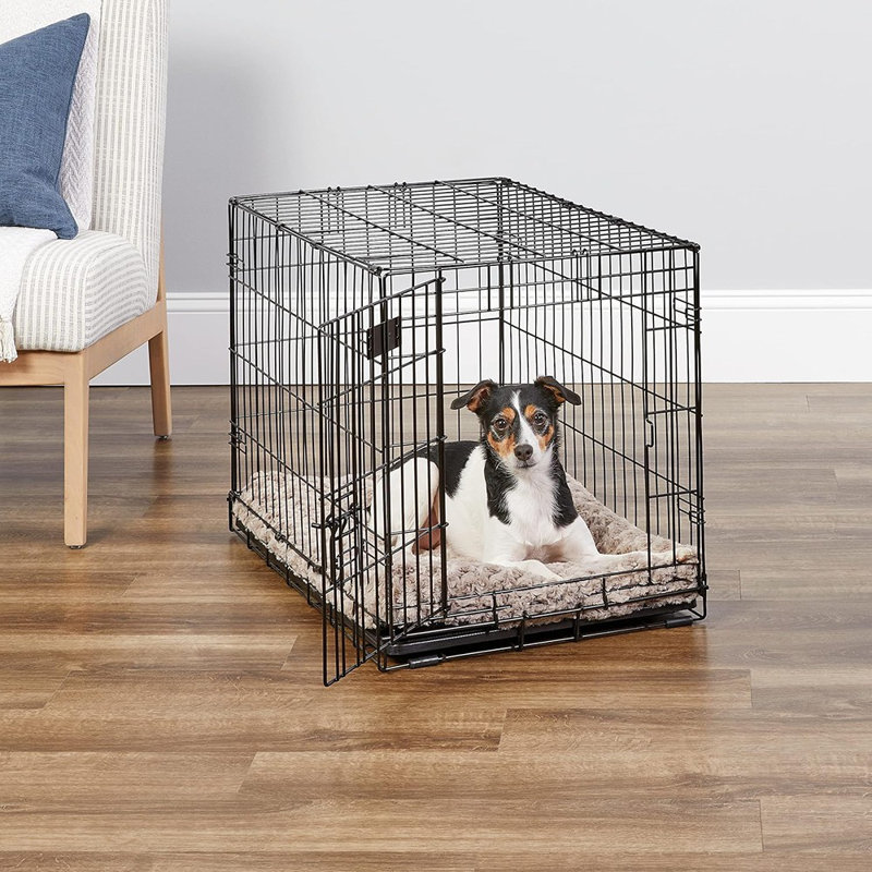 Icrate en métal à une porte avec panneau de séparation, plateau étanche, loquet sécuritaire, assemblage facile et portable