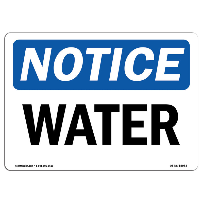 Panneau d'eau en aluminium 18 x 24, H 18 po x l 24 po x P 0,1 po