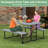 Picnic Table Bench Set For 2-4 People Outdoor Rectangular Camping Dining Table-80403543