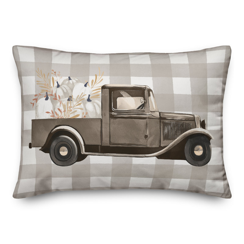  Neutral Harvest Truck Rectangular Pillow Cover & Insert