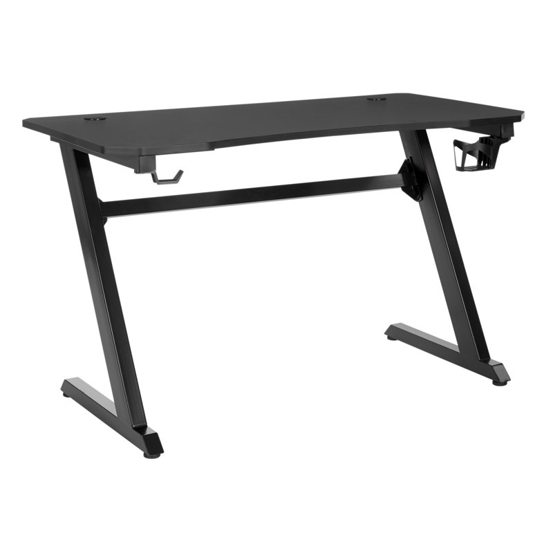 Metal Base Writing Desk, Black