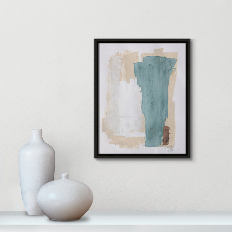 «Hubbard Together We Work-II» par - reproduction de cadre flottant sur toile, Cadre espresso, H 15,5 po x l 12,5 po x P 2 po