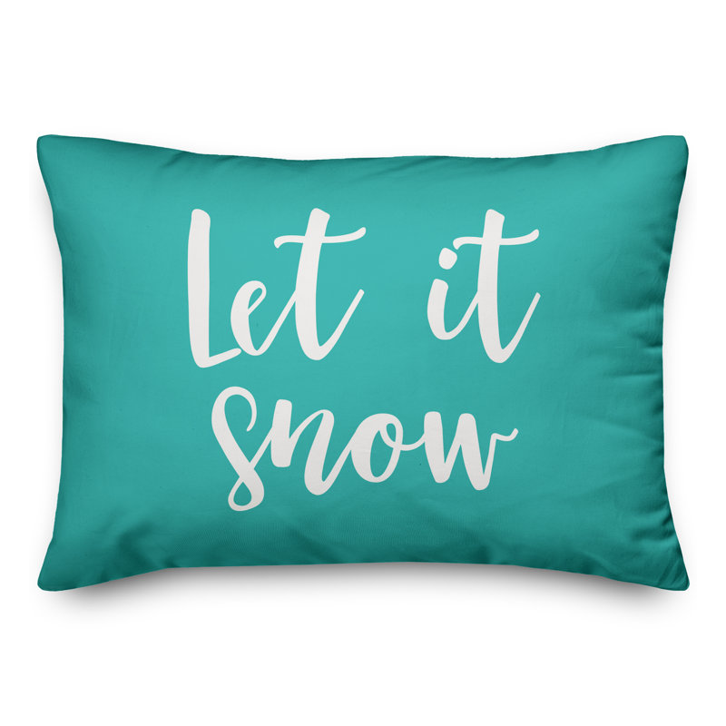  Coussin Let it Snow, Bleu sarcelle