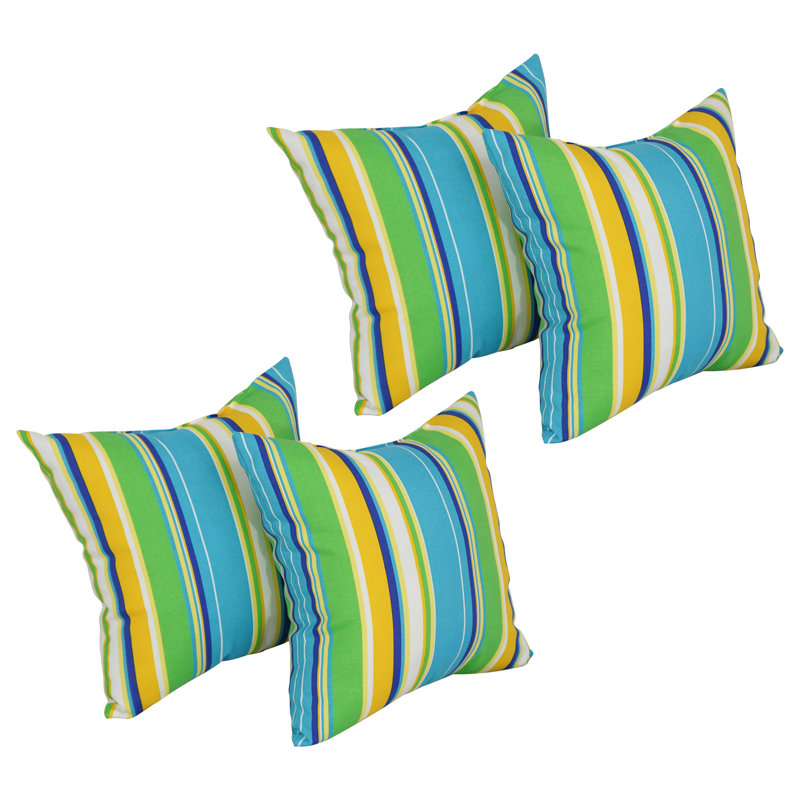 Blazing Needles Indoor/Outdoor Throw Pillow, Covert Blueberry