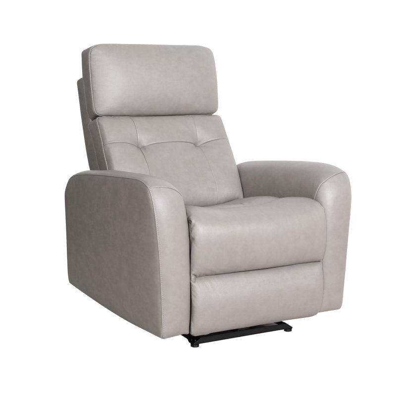 Fauteuil inclinable électrique en cuir véritable Emaad, Gris