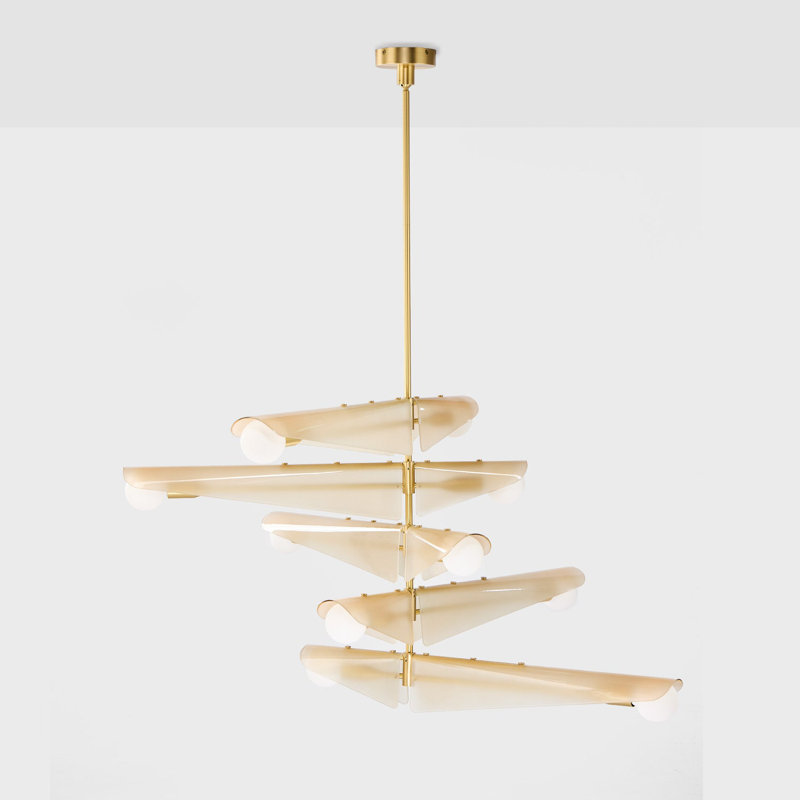 Sycamore LED Chandelier, 30.5" H x 55.13" W x 55.13" D, Dusk Pink, 10 Lights
