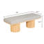 Banc rembourré en tissu bouclé gris - Pieds robustes pour chambre ou salon moderne - Charge maximale de 118 kg (260 lb)