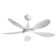 42” Modern Matte White Indoor/Outdoor LED Ceiling Fan Light With  Remote Control, 3-Light Colour Dimmable