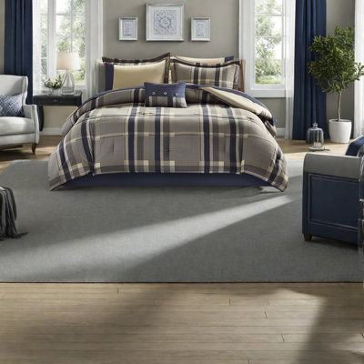 Ensembles de literie à carreaux durables, polyester confortable, chambre à coucher moderne