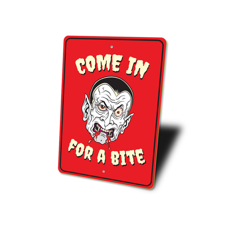 Plaque en aluminium Vampire Halloween, H 18 po x l 12 po x P 0,06 po