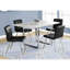 Table de cuisine rectangulaire contemporaine 60 po, stratifié gris, structure en métal, pour comptoir en stratifié décontracté et formel, pieds