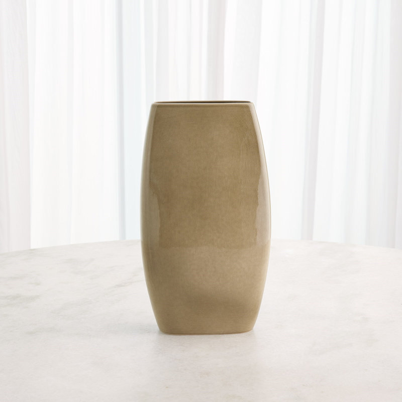Cicada Vase-Moss-Sm, 16" H x 9" W x 3.5 D