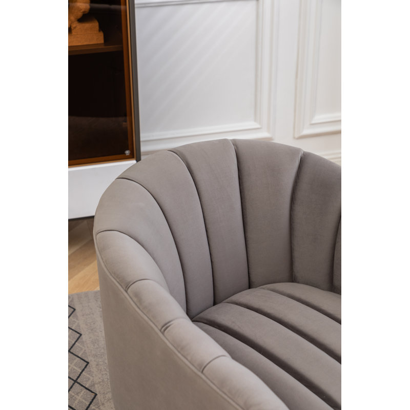 Velvet Armchair, Grey