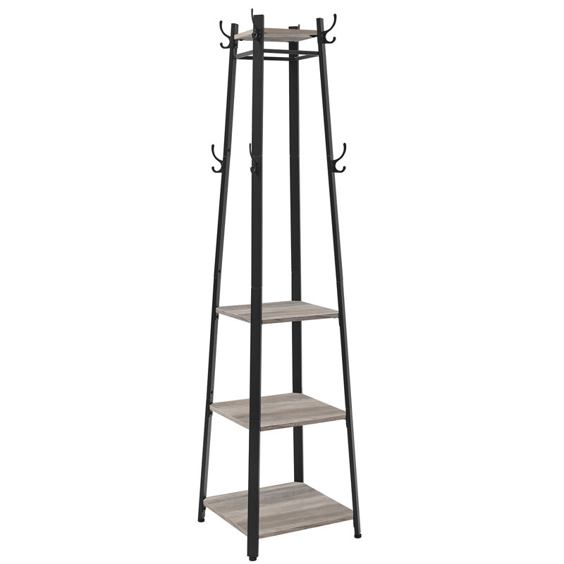 Garzon Steel Freestanding Coat Rack, Beige