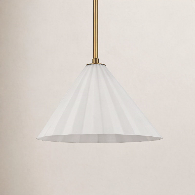 Yuridia 1 - Light Single Pendant, Aged Brass, 8.25"H x 13.62"W x 13.62"D