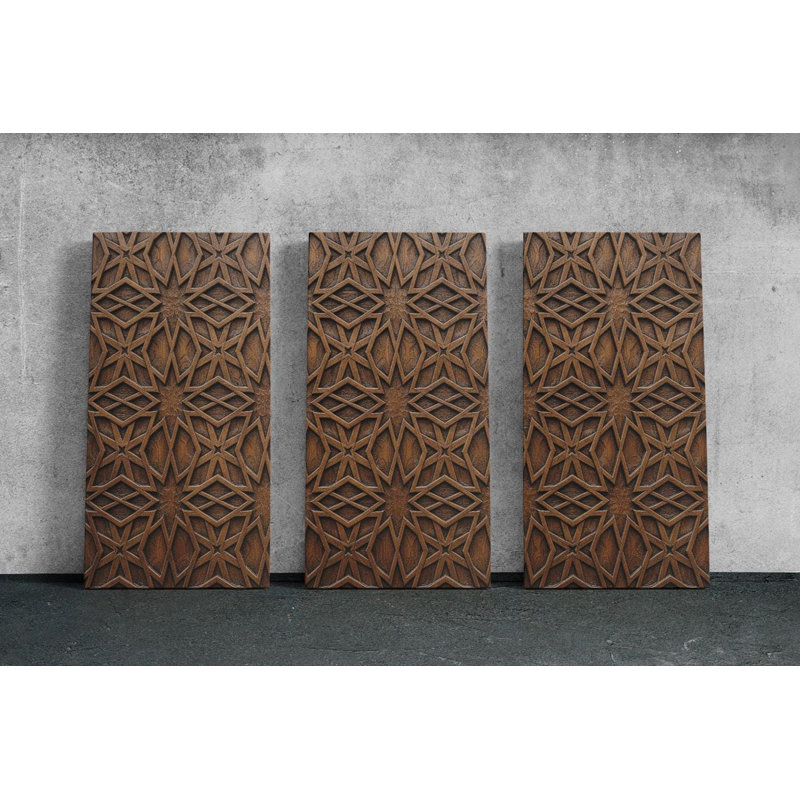 Reproduction d'art sur bois à motif géométrique complexe, impression abstraite sur toile, motif abstrait, décoration de chambre à coucher