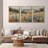 " Rural Splendor Delicate Wildflowers In Meadow Rustic Landscape Illustration Rustic Decor Multicolor " 3 - Pieces-98697626-98697627