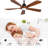 Ceiling Fans With Lights And Remote, 52 Inch Outdoor Ceiling Fan For Patios With Light 5 Solide Wood Blades Modern Ceiling Fan Noiseless Reversible DC Motor, Wood Fan For Farmhouse-910558751-910558749