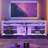 Kruszewski 70" Gaming TV Console for TVs up to 75 inch, LED Media Console with Storage and Adjustable Storage Shelves-2102206736