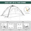 Outsunny 2 Man Pop-up Tent Beach Tent with Windows Doors Hook, Green
