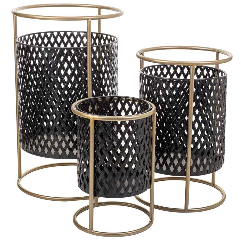 Adelais Plant Stand - Set of 3, Black