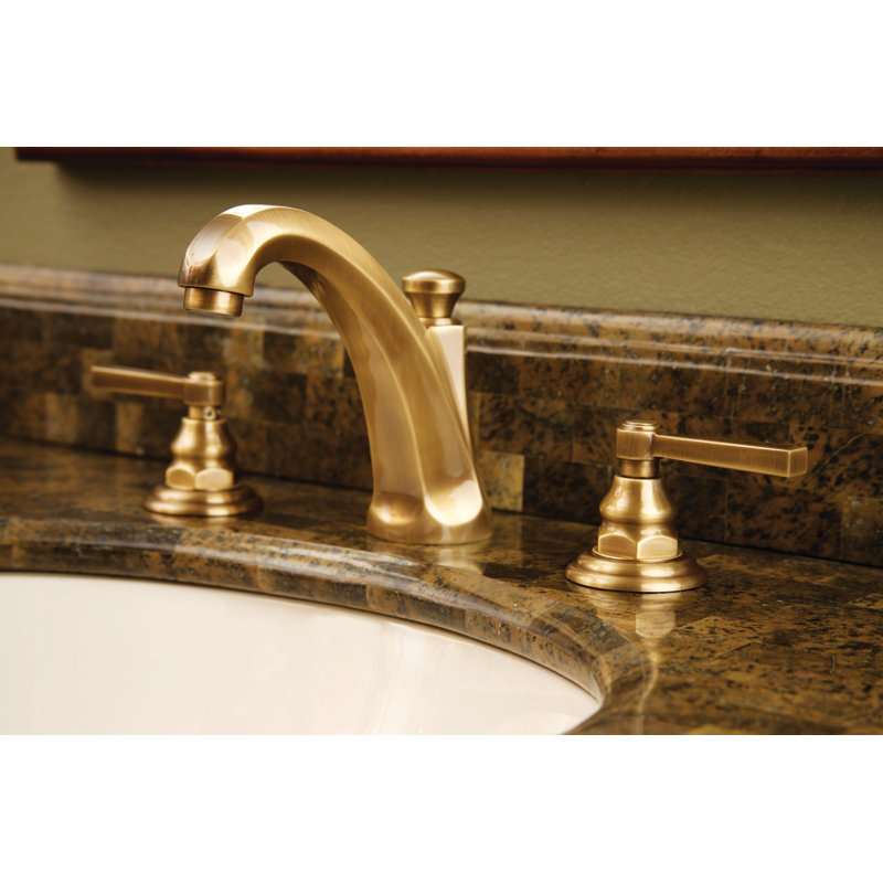 Astor Widespread Bathroom Faucet with Drain Assembly, Satin Brass (PVD)