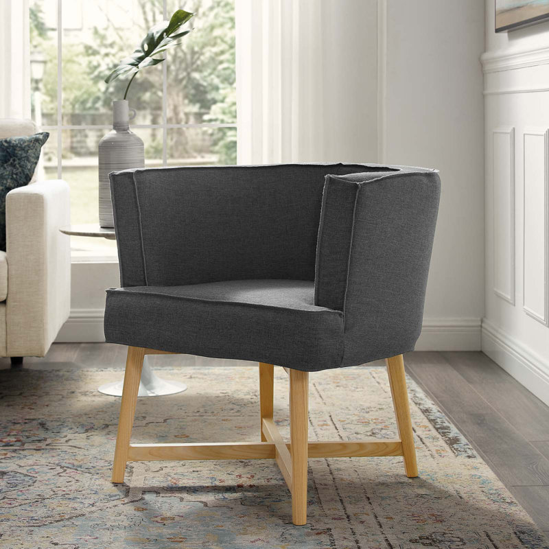 Fauteuil d'appoint en tissu Anders, Gris