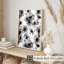 Impression florale moderne noir et blanc-1000934191