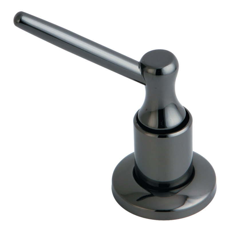 Kingston Brass Restoration Kitchen Soap Dispenser, Black Stainless Steel