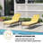 All-weather Outdoor Chaise Lounge Cushion, 3-inch Thick Lounge Chair Cushion With Adjustable Headrest, Fits 70-72" Patio Chairs, Indoor/outdoor Use-1451549962-1451549965