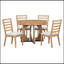 Table de salle à manger ronde pour 4 avec chaises, ensemble de table de salle à manger extensible avec rallonge centrale amovible de 16 po, ensemble de table de salle à manger rétro 5 pièces à motif géométrique unique pour la cuisine et la salle à manger-716533506