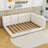 Luxurious Upholstered Platform Bed with USB Ports and LED Belt-1029116408