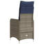  Reclining Patio Chairs 2 Pcs With Cushions Grey Poly Rattan