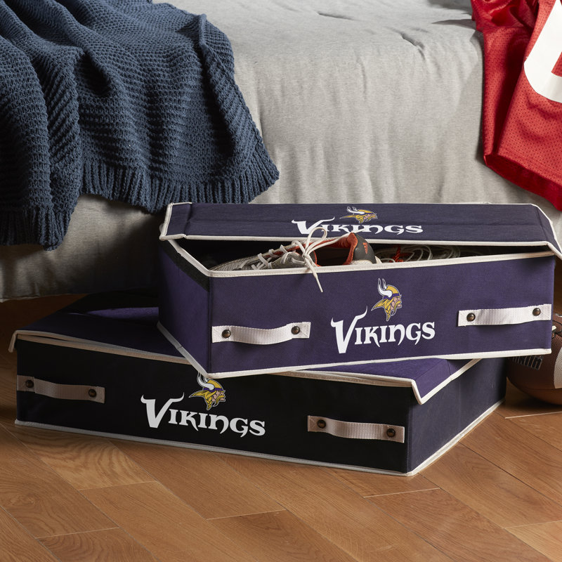 Franklin Sports Mesh Decorative Bin, Minnesota Vikings, 6 H x 12 W x 22 D