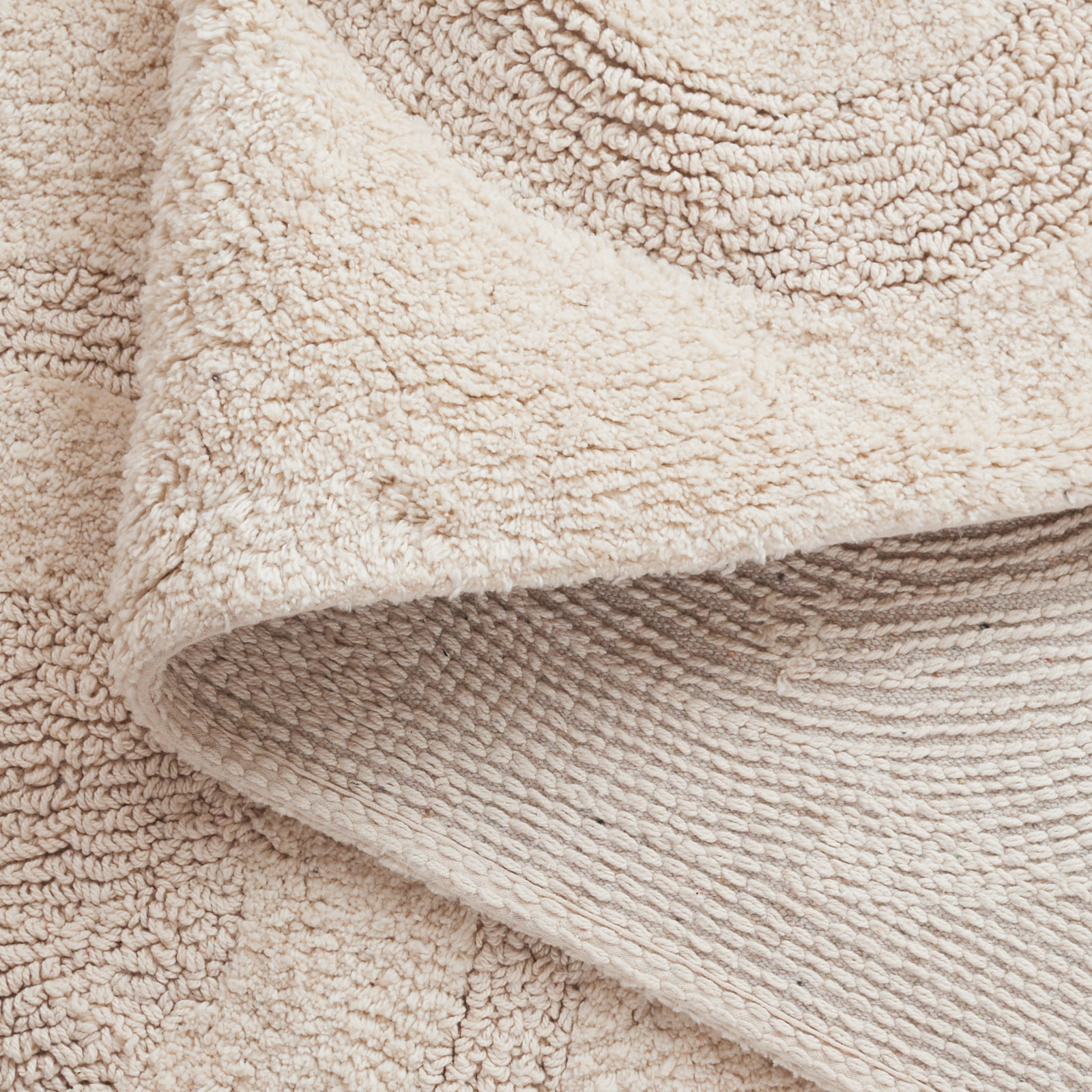 Mullen Ivory Washable Hand-Woven Cotton Rug, Rectangle 6' x 9'