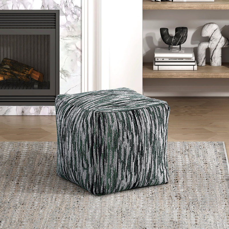 Pouf en tissu multicolore, antidérapant, 100 % moderne, base rembourrée, poids : 2,25 kg, poids du colis : 2,95 kg