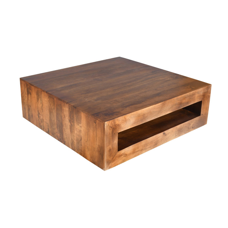 Solid Wood Square Modern Large Coffee Table