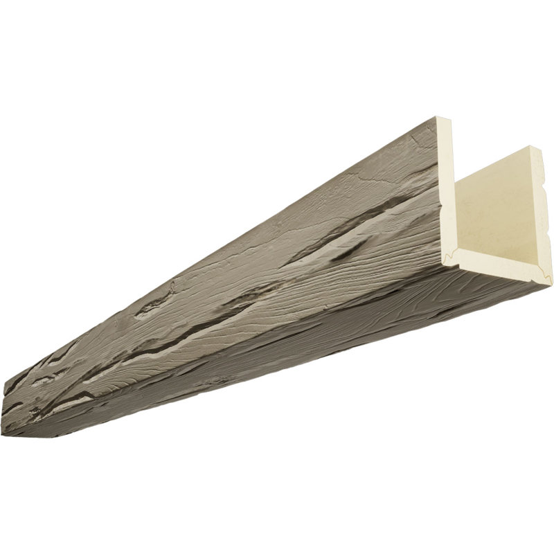 Riverwood Endurathane Faux Wood 3-Sided Ceiling Beam (U-beam), 10"H x 10"W, Champagne Mist, 16'L