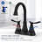 4-Inch Matte Black Bathroom Vanity Faucet - 2 With Pop-Up Drain To Rust, Corrosion, Tarnish, No Water Spot, Finger Print Sink , Scratch, Rust- For-121679381
