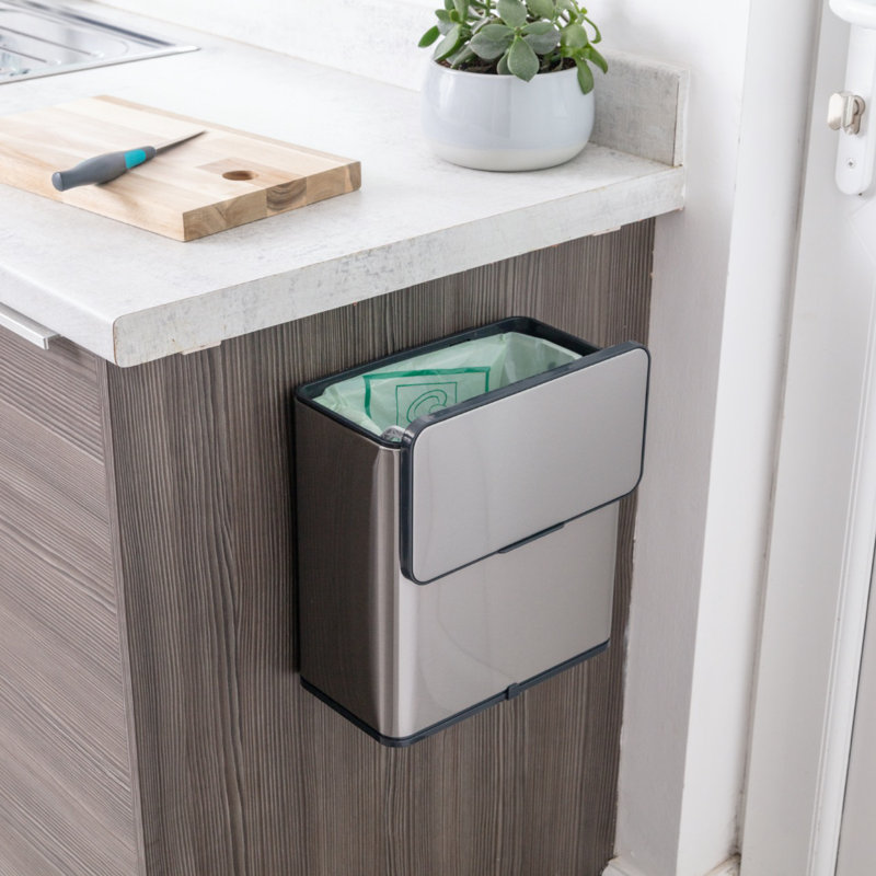 Steel Manual Lift Waste Bin - 7L