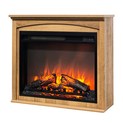 Foyer électrique pour téléviseur multimédia - 5000 par heure, 400 pieds carrés Ft Surface chauffée, 11 réglages de température 64f 82f, effet de flamme réaliste, télécommande rouge, double appareil, aucune installation 28