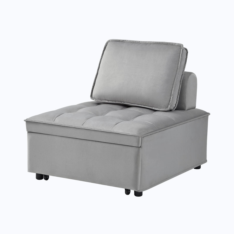 Armless Folding Chair, Gray